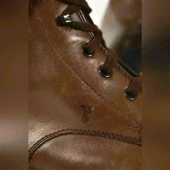 TOD'S  Brown Calfskin Leather Winter Ankle Hiking Gommino Boot 9.5US Italy - Picture 3 of 7